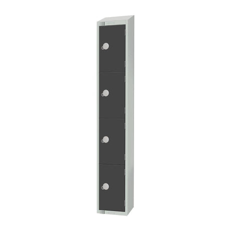GR694-CS Elite Four Door Camlock Locker with Sloping Top Graphite Grey JD Catering Equipment Solutions Ltd