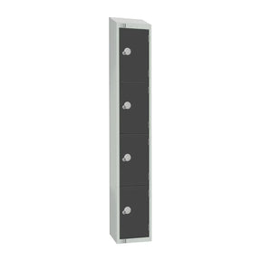 GR694-ELS Elite Four Door Electronic Combination Locker with Sloping Top Graphite Grey - JD Catering Equipment Solutions Ltd
