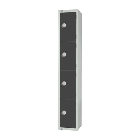 GR694-P Elite Four Door Padlock Locker Graphite Grey JD Catering Equipment Solutions Ltd