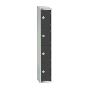 GR694-PS Elite Four Door Padlock Locker with Sloping Top Graphite Grey - JD Catering Equipment Solutions Ltd