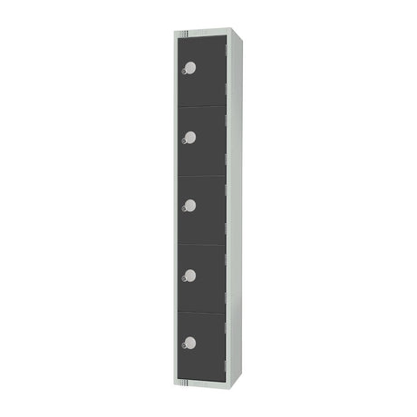 GR695-C Elite Five Door Camlock Locker Graphite Grey JD Catering Equipment Solutions Ltd