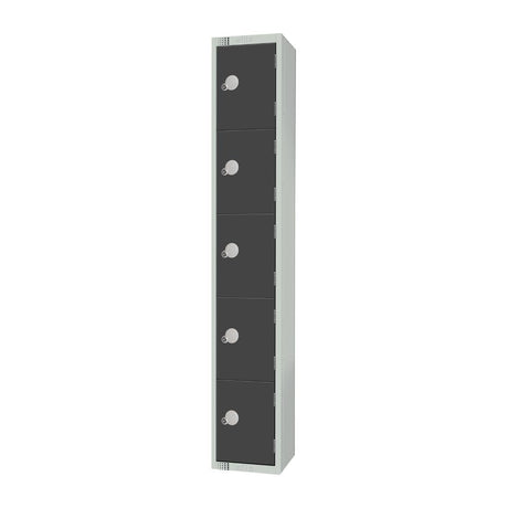 GR695-CL Elite Five Door Manual Combination Locker Locker Graphite Grey JD Catering Equipment Solutions Ltd