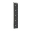 GR695-CNS Elite Five Door Coin Return Locker with Sloping Top Graphite Grey JD Catering Equipment Solutions Ltd