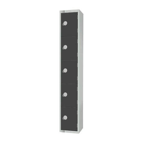 GR695-EL Elite Five Door Electronic Combination Locker Graphite Grey - JD Catering Equipment Solutions Ltd