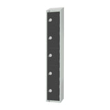 GR695-ELS Elite Five Door Electronic Combination Locker with Sloping Top Graphite Grey JD Catering Equipment Solutions Ltd
