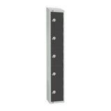 GR695-ELS Elite Five Door Electronic Combination Locker with Sloping Top Graphite Grey JD Catering Equipment Solutions Ltd