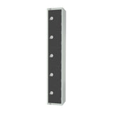 GR695-P Elite Five Door Padlock Locker Graphite Grey JD Catering Equipment Solutions Ltd