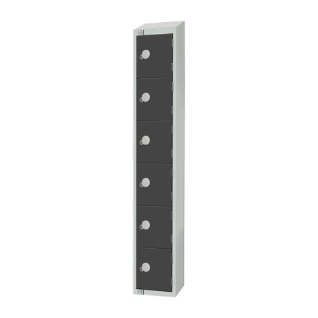 GR696-C Elite Six Door Camlock Locker Graphite Grey JD Catering Equipment Solutions Ltd