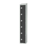 GR696-CL Elite Six Door Manual Combination Locker Locker Graphite Grey JD Catering Equipment Solutions Ltd