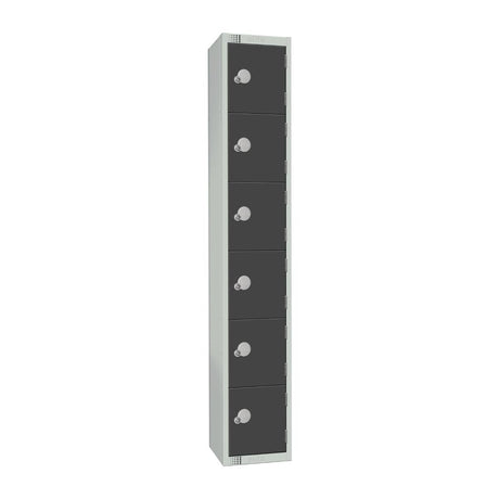 GR696-CL Elite Six Door Manual Combination Locker Locker Graphite Grey JD Catering Equipment Solutions Ltd