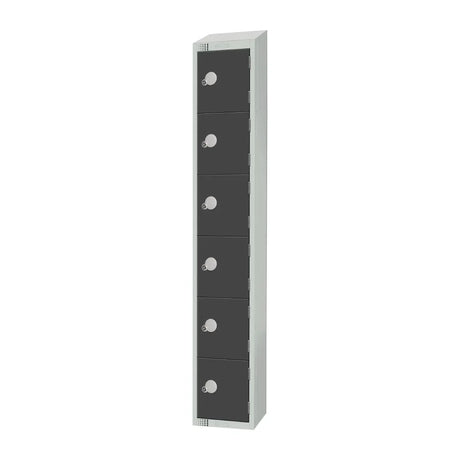 GR696-CN Elite Six Door Coin Return Locker Graphite Grey - JD Catering Equipment Solutions Ltd