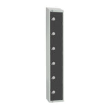 GR696-CS Elite Six Door Camlock Locker with Sloping Top Graphite Grey JD Catering Equipment Solutions Ltd