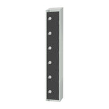 GR696-CS Elite Six Door Camlock Locker with Sloping Top Graphite Grey JD Catering Equipment Solutions Ltd