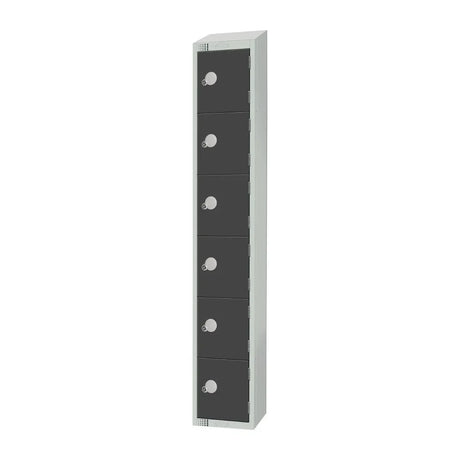 GR696-EL Elite Six Door Electronic Combination Locker Graphite Grey - JD Catering Equipment Solutions Ltd