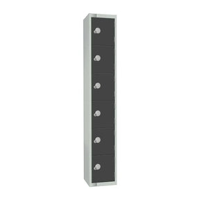 GR696-ELS Elite Six Door Electronic Combination Locker with Sloping Top Graphite Grey - JD Catering Equipment Solutions Ltd