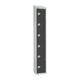 GR696-ELS Elite Six Door Electronic Combination Locker with Sloping Top Graphite Grey JD Catering Equipment Solutions Ltd