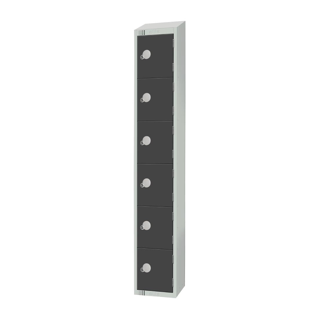 GR696-P Elite Six Door Padlock Locker Graphite Grey JD Catering Equipment Solutions Ltd