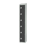 GR696-P Elite Six Door Padlock Locker Graphite Grey JD Catering Equipment Solutions Ltd