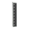 GR697-CNS Elite Eight Door Coin Return Locker with Sloping Top Graphite Grey JD Catering Equipment Solutions Ltd
