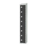 GR697-CNS Elite Eight Door Coin Return Locker with Sloping Top Graphite Grey JD Catering Equipment Solutions Ltd