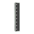 GR697-CS Elite Eight Door Camlock Locker with Sloping Top Graphite Grey JD Catering Equipment Solutions Ltd