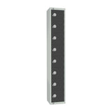 GR697-CS Elite Eight Door Camlock Locker with Sloping Top Graphite Grey JD Catering Equipment Solutions Ltd