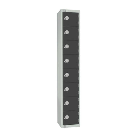 GR697-CS Elite Eight Door Camlock Locker with Sloping Top Graphite Grey JD Catering Equipment Solutions Ltd