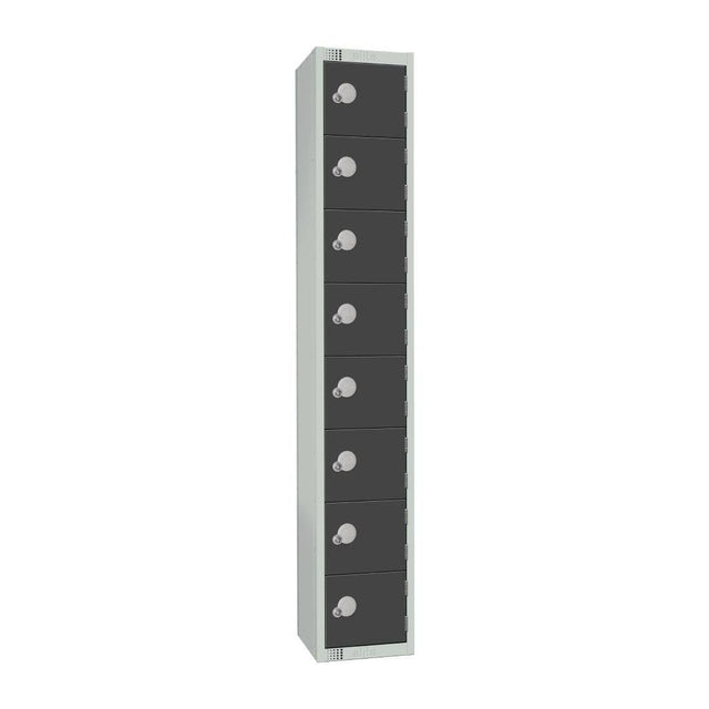 GR697-CS Elite Eight Door Camlock Locker with Sloping Top Graphite Grey JD Catering Equipment Solutions Ltd