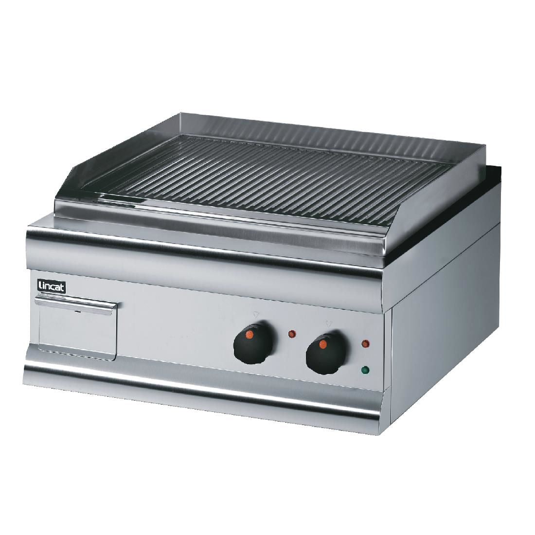 GS6/TFR - Lincat Silverlink 600 Electric Counter-top Griddle - Twin Zone - Fully-Ribbed Plate - W 600 mm - 4.0 kW F924 JD Catering Equipment Solutions Ltd