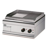 GS6/TR/E - Lincat Silverlink 600 Electric Counter-top Griddle - Twin Zone - Half-Ribbed Plate - Extra Power - W 600 mm - 5.6 kW - JD Catering Equipment Solutions Ltd