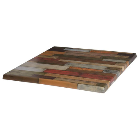 GT172 Werzalit Pre-drilled Square Table Top Blanchas Red 700mm - JD Catering Equipment Solutions Ltd