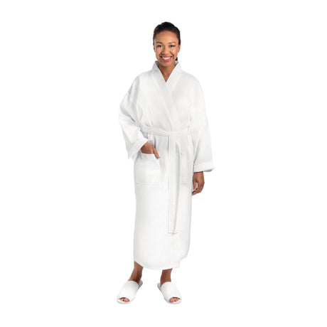 GT737-L Mitre Essentials Honeycomb Bathrobe White Large JD Catering Equipment Solutions Ltd