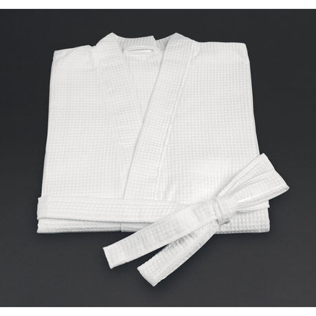 GT737-L Mitre Essentials Honeycomb Bathrobe White Large JD Catering Equipment Solutions Ltd