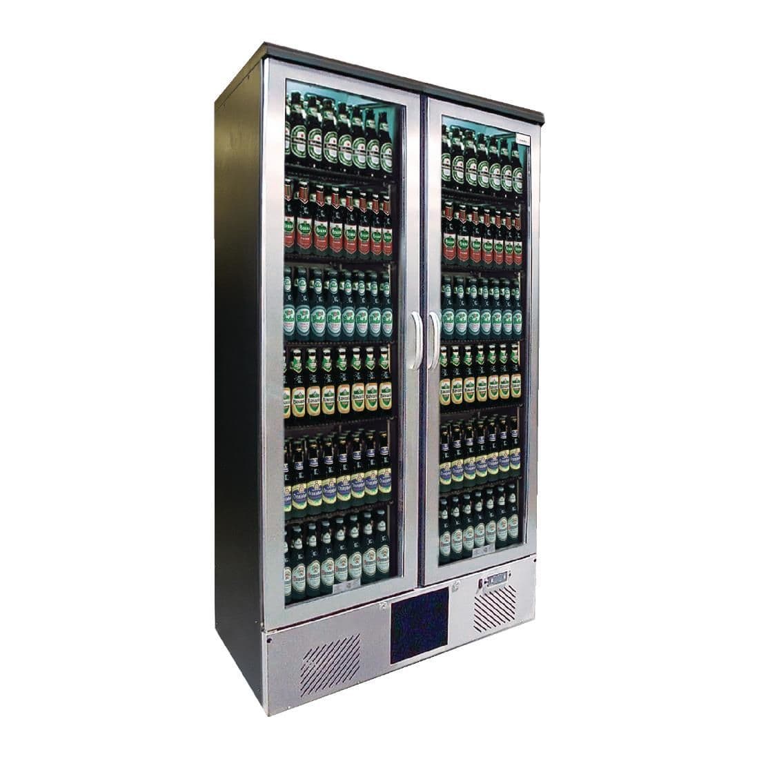 Gamko Maxiglass 2 Glass Door 500Ltr Bottle Cooler Cabinet MG2/500GCS JD Catering Equipment Solutions Ltd