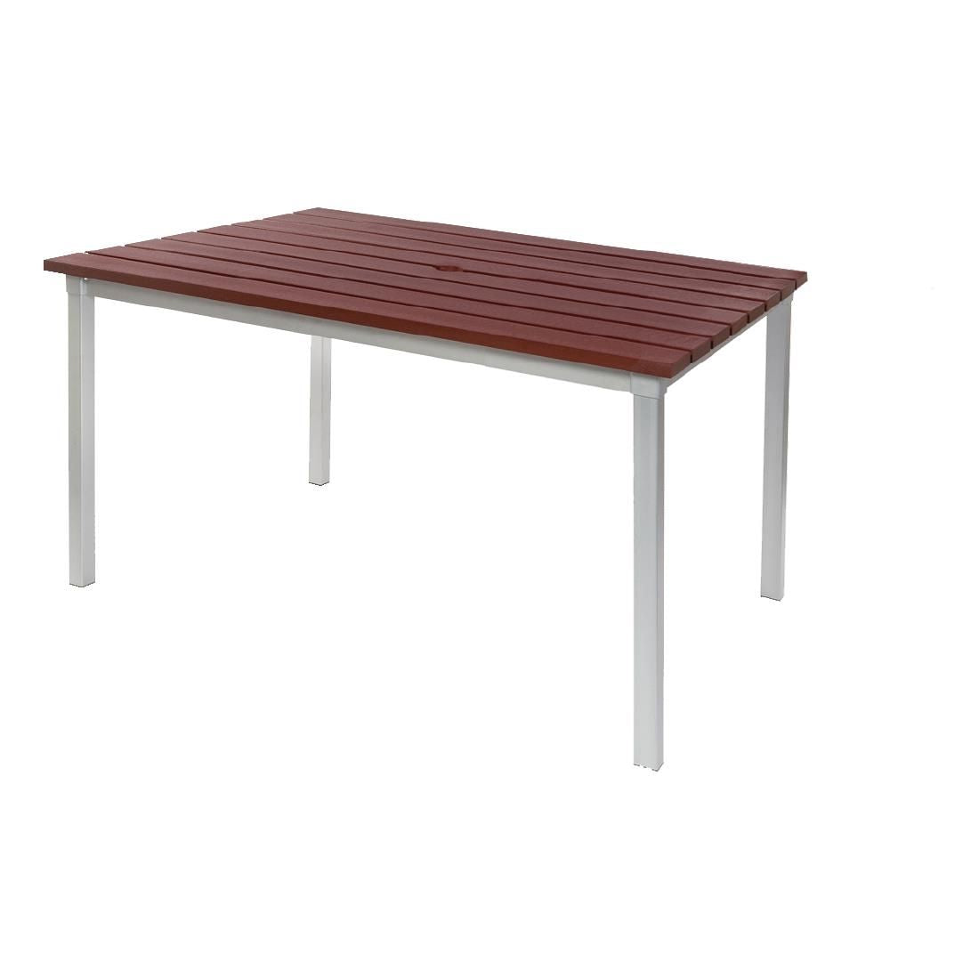 GoPak Enviro Outdoor Walnut Effect Faux Wood Table 1250mm JD Catering Equipment Solutions Ltd