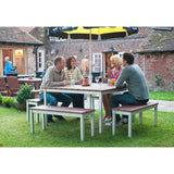 GoPak Enviro Square Outdoor Walnut Effect Faux Wood Table 1250mm JD Catering Equipment Solutions Ltd