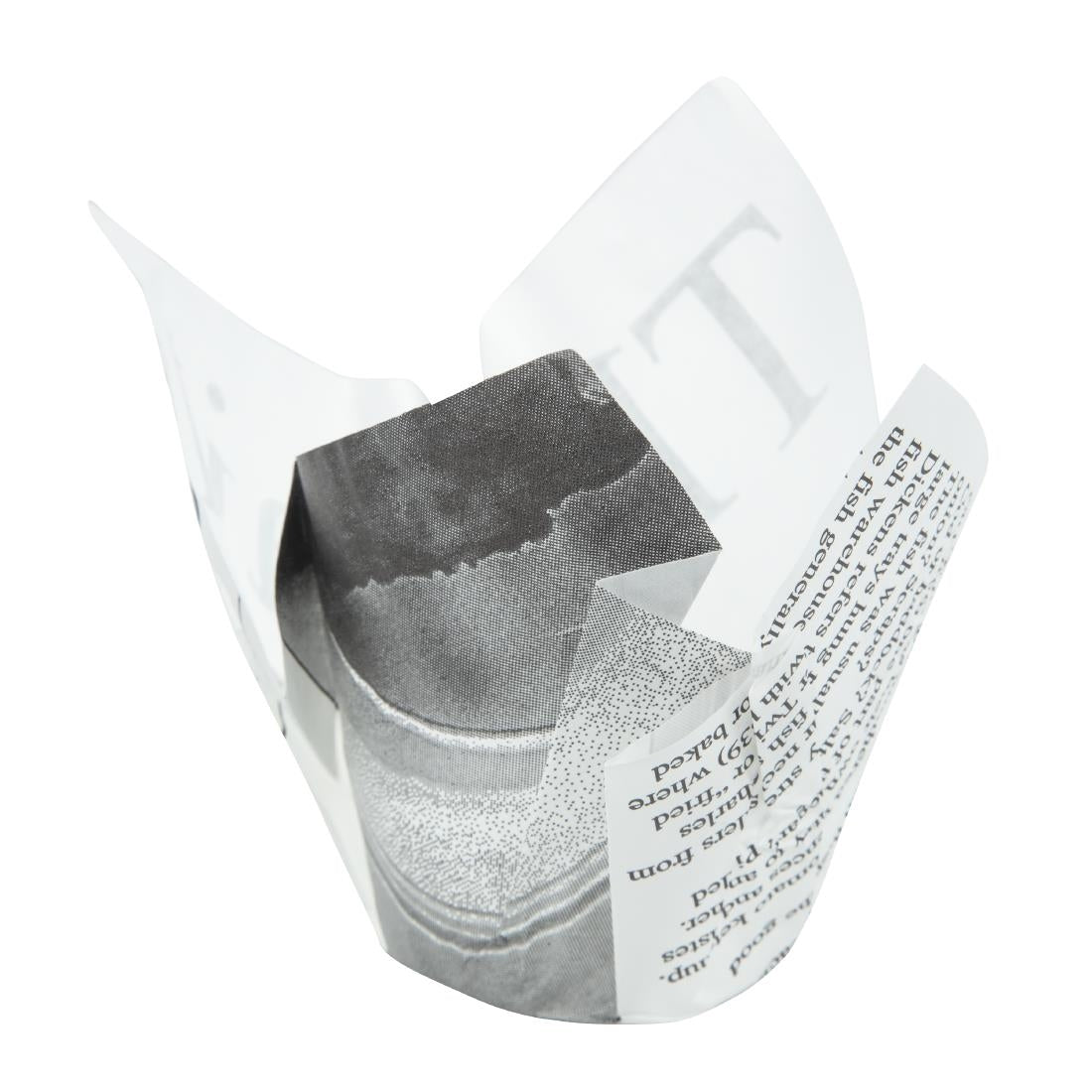 Grease-Resistant Paper Chip Crowns Newspaper Print (Pack of 1100) JD Catering Equipment Solutions Ltd