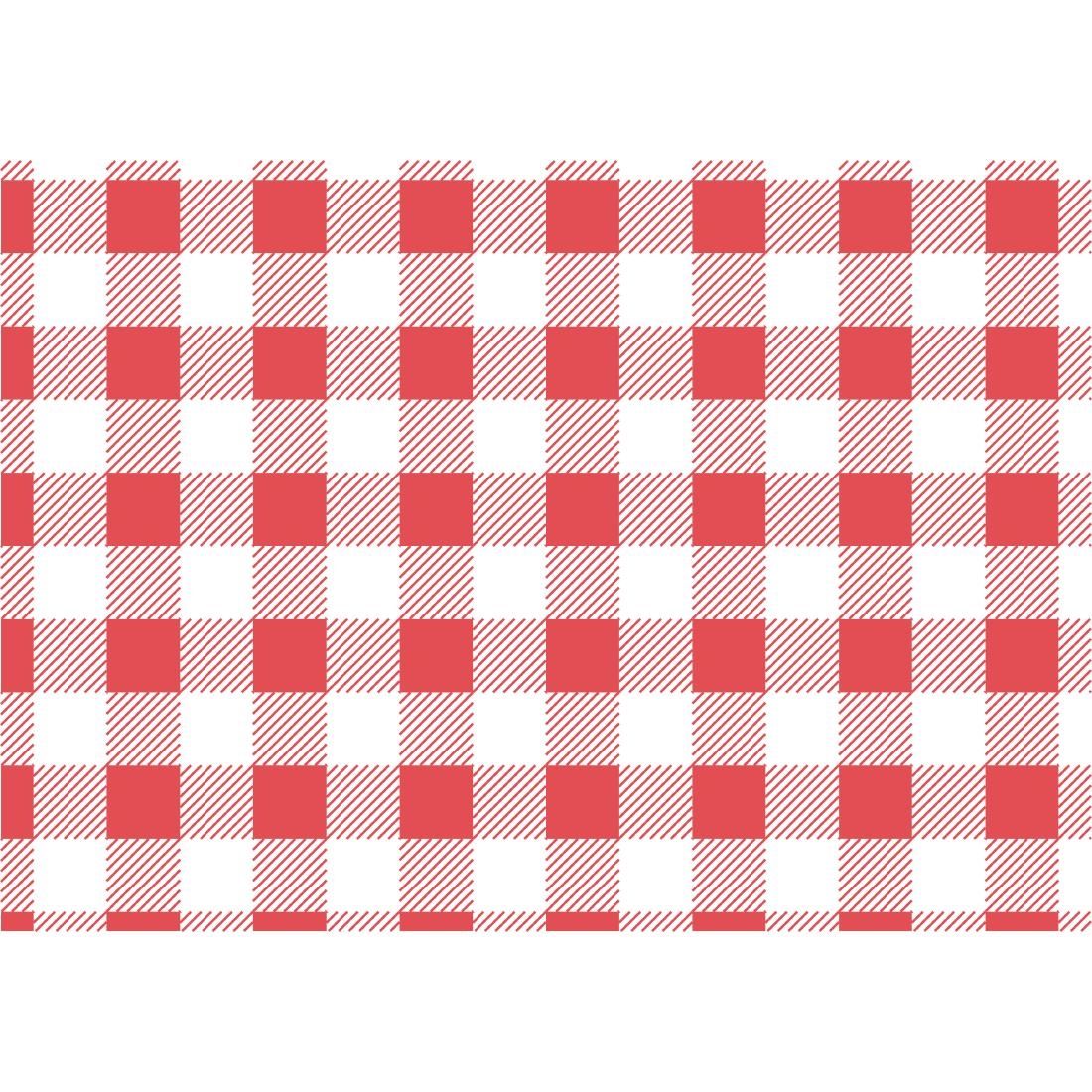 Greaseproof Paper Sheets Red Gingham (Pack of 200) JD Catering Equipment Solutions Ltd