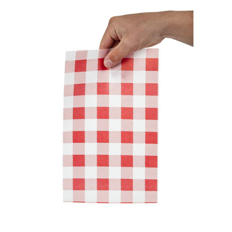 Greaseproof Paper Sheets Red Gingham (Pack of 200) JD Catering Equipment Solutions Ltd