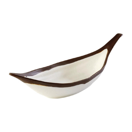 HC733 APS Crocker Leaf Bowl Cream. 305mm length JD Catering Equipment Solutions Ltd