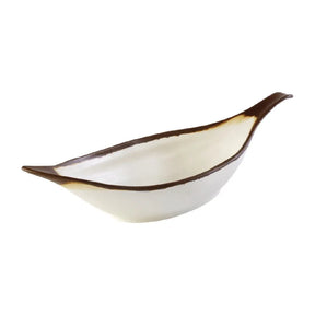 HC735 APS Crocker Leaf Bowl Cream. 420mm length - JD Catering Equipment Solutions Ltd