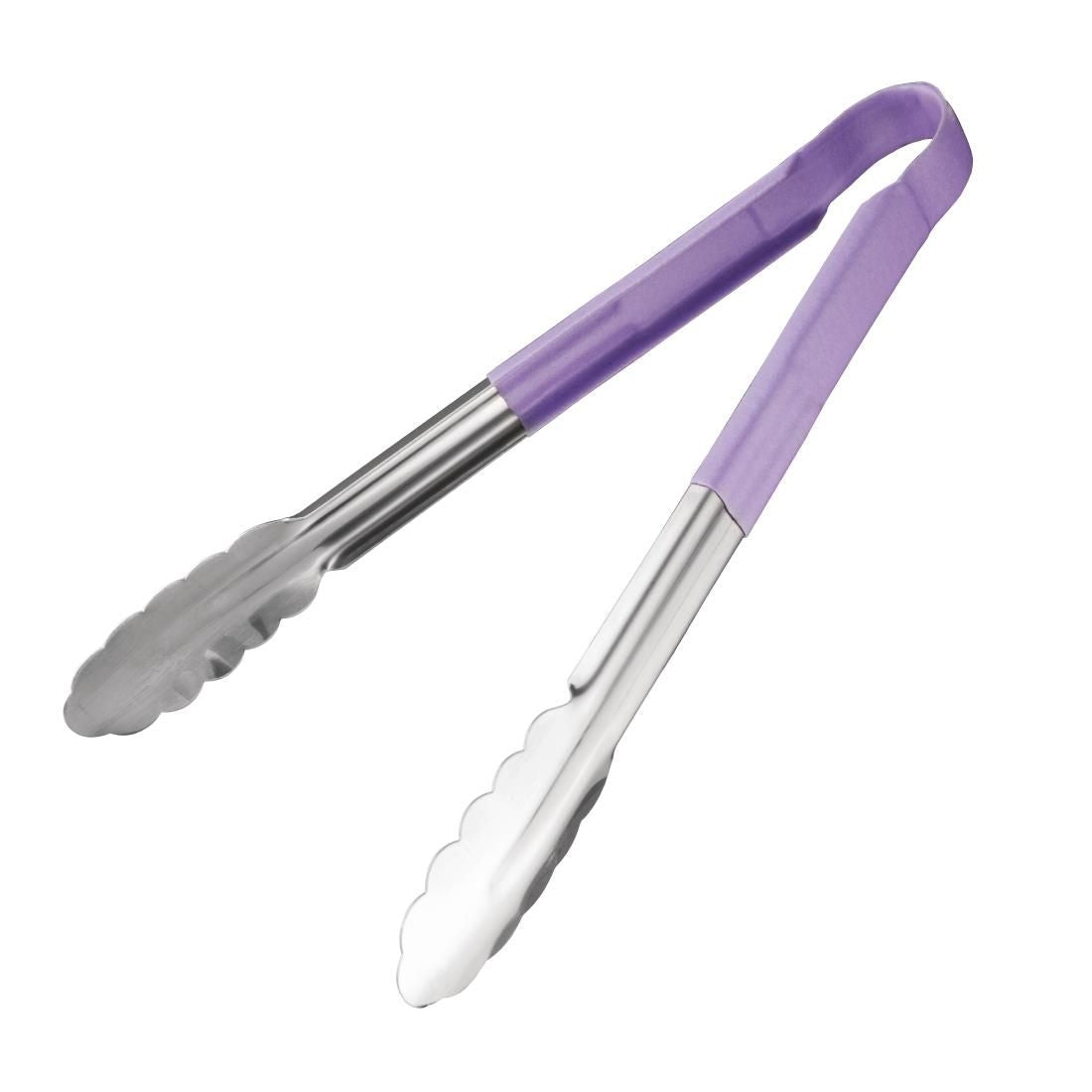HC852 Vogue Colour Coded Serving Tong Purple 300mm JD Catering Equipment Solutions Ltd