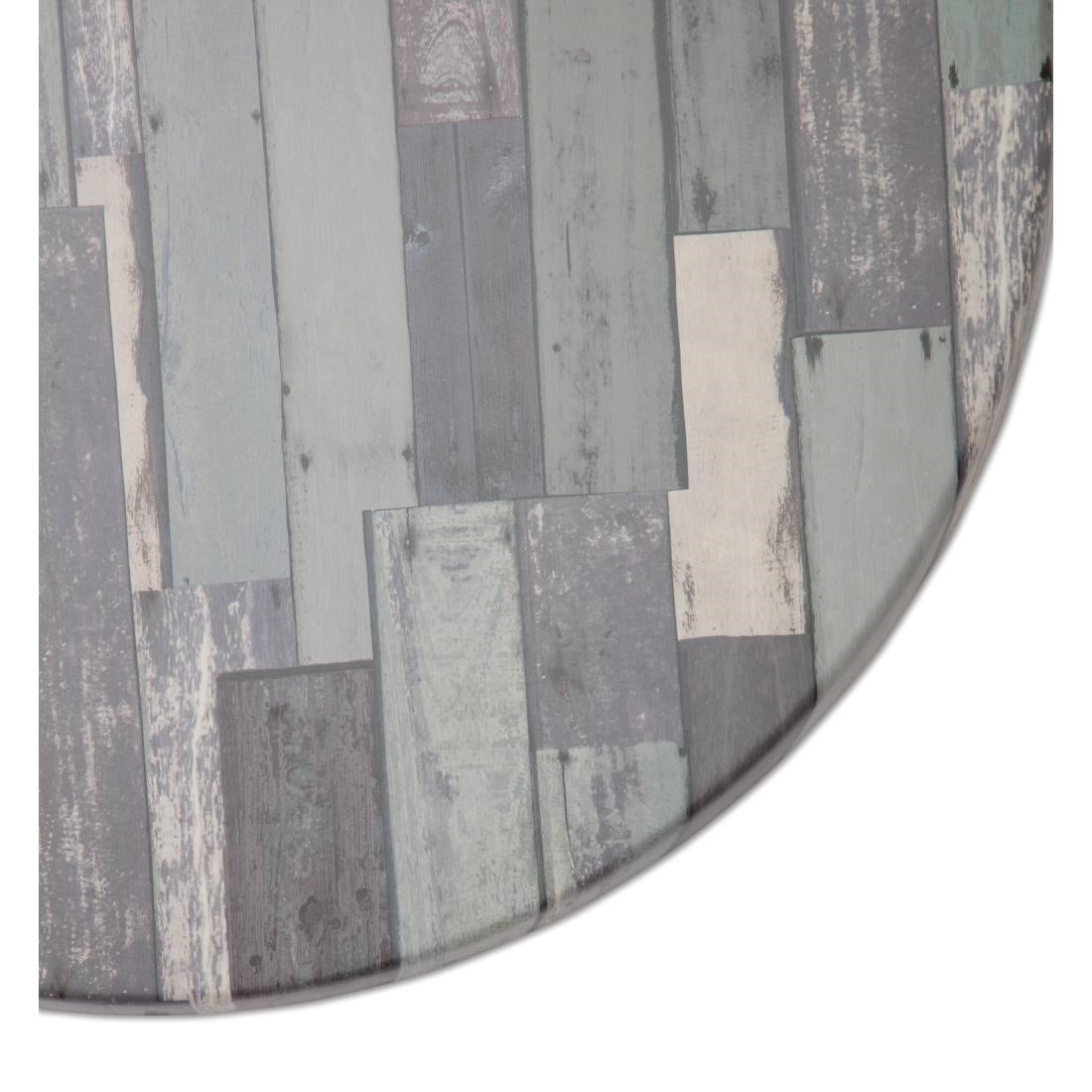 HD118 Werzalit Round 600mm Table Top Blanchas Blue JD Catering Equipment Solutions Ltd
