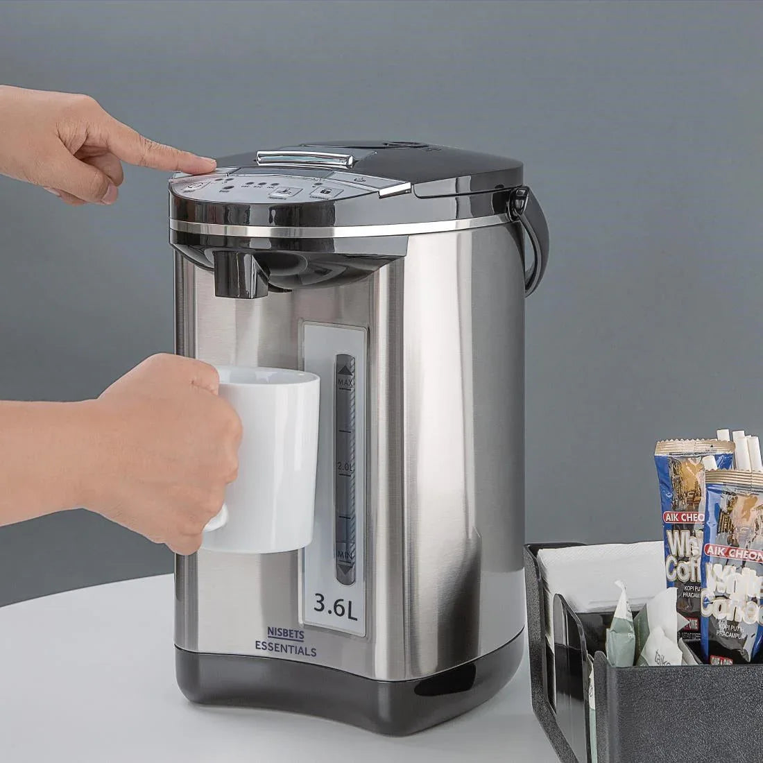HE153 Nisbets Essentials Airpot 3.6Ltr - JD Catering Equipment Solutions Ltd