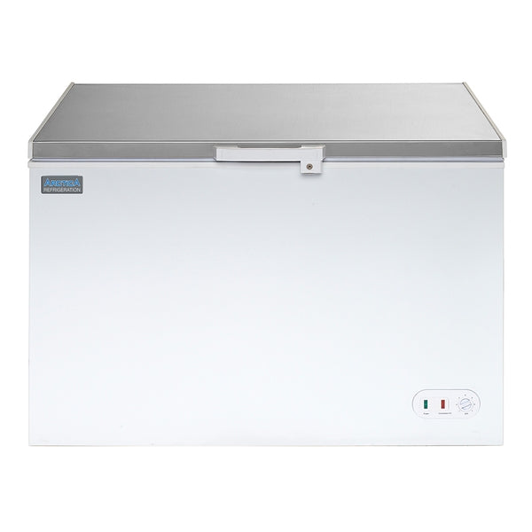 HEC916 Arctica 370 Ltr Chest Freezer - White with S/S Lid JD Catering Equipment Solutions Ltd