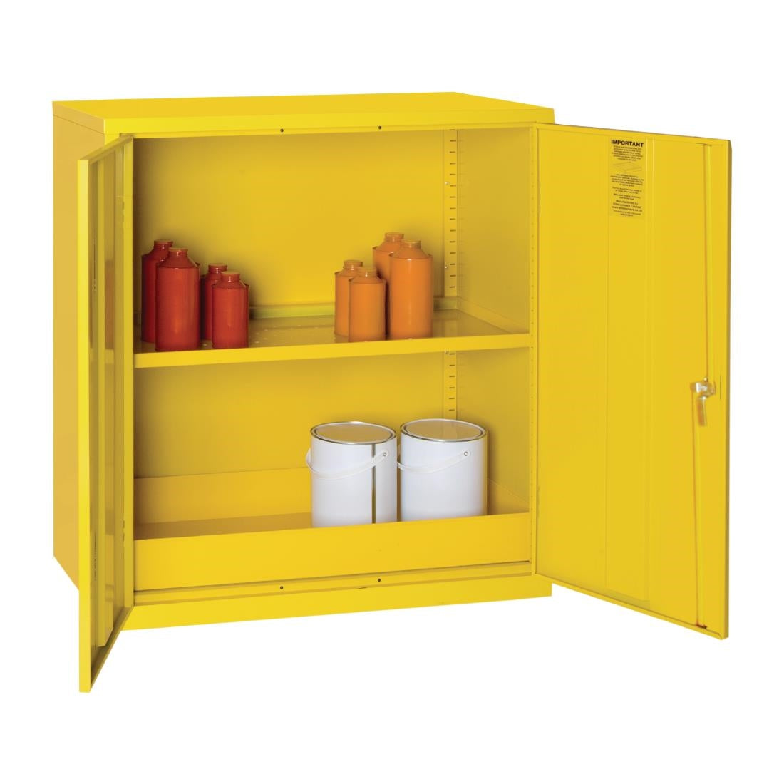Hazardous Substance Cabinet Double Door Yellow JD Catering Equipment Solutions Ltd