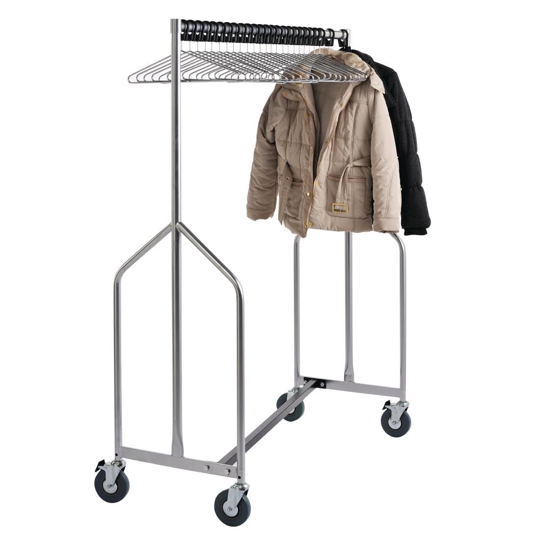 Heavy Duty Z Garment Rail With 25 Anti Theft Hangers JD Catering Equipment Solutions Ltd
