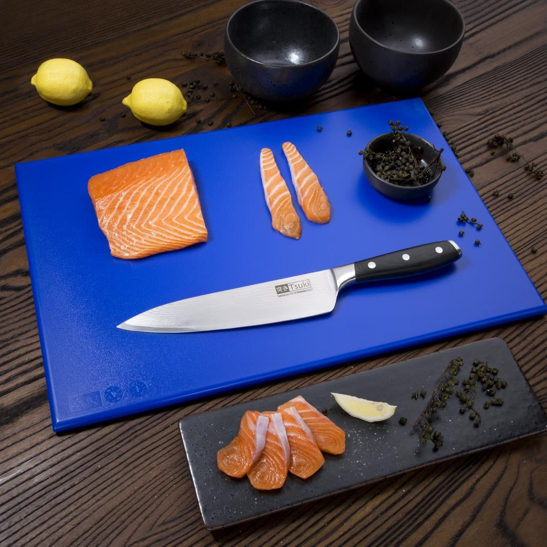 Hygiplas Anti Microbial High Density Blue Chopping Board JD Catering Equipment Solutions Ltd