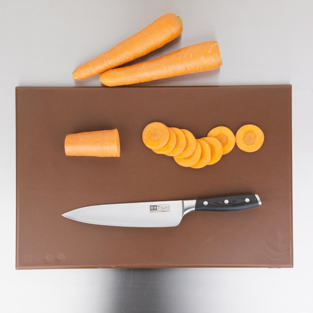 Hygiplas Anti Microbial High Density Brown Chopping Board JD Catering Equipment Solutions Ltd