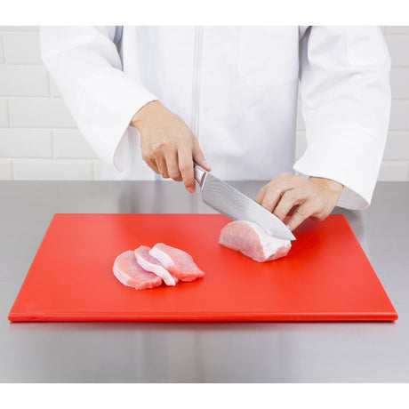 Hygiplas Anti Microbial High Density Red Chopping Board JD Catering Equipment Solutions Ltd